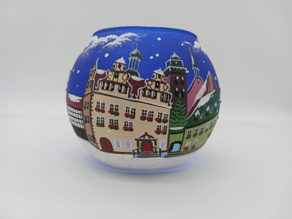 Lantern - Bad Hersfeld town hall, blue